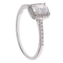 Silver Cubic Zirconia Cluster Ring By Icesia