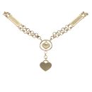 14ct Yellow Gold Belcher Bar And Heart Chain 18"