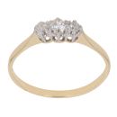 18ct Yellow Gold 0.25ct Brilliant Cut Diamond Trilogy Ring