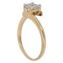 18ct Yellow Gold 0.40ct Princess And Marquise Cut Diamond Cluster Ring
