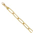 22ct Yellow Gold Fancy Paperclip Bracelet 7"