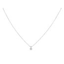 9ct White Gold 0.25ct Diamond Solitaire Pendant and Chain 18"