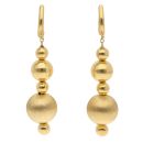 14ct Yellow Gold Graduated Bead Drop Earrings