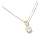 9ct Yellow Gold Cubic Zirconia Pendant And 16" Chain