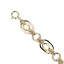14ct Yellow Gold Oval Link Fancy 8" Bracelet