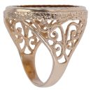 9ct Yellow Gold 1869 Victoria Full Sovereign Coin Ring