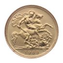 1982 Elizabeth II Decimal Portrait UK Half Sovereign Coin