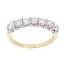 18ct Yellow Gold 1.00ct Diamond Half Eternity Ring