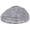 18ct White Gold 1.00ct Brilliant Cut Diamond Cluster Ring