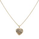 9ct Yellow Gold Smokey Quartz Heart Pendant and Belcher Chain 18"