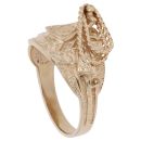 9ct Yellow Gold Patterned Saddle Ring