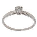 9ct White Gold 0.10ct Brilliant Cut Diamond Cluster Ring