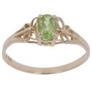 9ct Yellow Gold Peridot Butterfly Ring