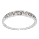 9ct White Gold 0.25ct Brilliant Cut Diamond Half Eternity Ring