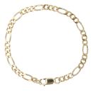 9ct Yellow Gold Figaro Bracelet 7.5"