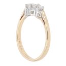 9ct Yellow Gold 0.25ct Brilliant Cut Diamond Trilogy Ring