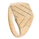 9ct Yellow Gold Patterned Signet Ring