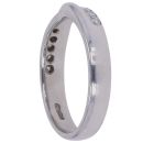 Platinum 0.15ct Brilliant Cut Diamond Crossover Ring