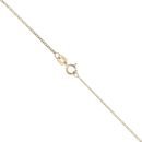 9ct Yellow Gold 0.01ct Diamond and Garnet Pendant and Chain 16"