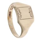9ct Yellow Gold Patterned Signet Ring