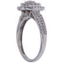 18ct White Gold 0.86ct Brilliant Cut Diamond Cluster Ring