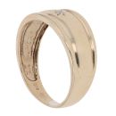 9ct Yellow Gold 0.05ct Diamond Solitaire Signet Ring