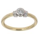 18ct Yellow Gold 0.25ct Brilliant Cut Diamond Solitaire Ring