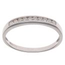 9ct White Gold 0.20ct Brilliant Cut Diamond Half Eternity Ring