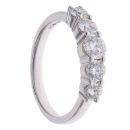 18ct White Gold 1.17ct Brilliant Cut Diamond Five Stone Ring