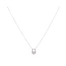 Sterling Silver Cubic Zirconia Padlock Pendant and Chain 16" by Icesia