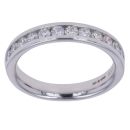 9ct White Gold 0.75ct Brilliant Cut Lab Grown Diamond Half Eternity Ring