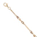 9ct Yellow Gold Bar and Knot Fancy Bracelet 8"