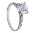 9ct White Gold Cubic Zirconia Single Stone Ring
