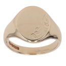 9ct Yellow Gold Patterned Signet Ring