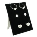 New 925 Silver Crystal Hoop & Stud Earrings Set