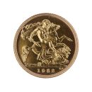 1982 Elizabeth II Decimal Portrait UK Half Sovereign Coin