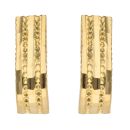 22ct Yellow Gold Patterned Stud Earrings