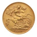 1910 Edward VII Large Head UK Half Sovereign Coin
