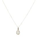 9ct Yellow Gold Opal Pendant and Chain 18"