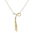 18ct Yellow Gold 0.10ct Brilliant Cut Diamond Twist Solitaire Pendant and Chain 18"