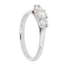 18ct White Gold Certificated Diamond Trilogy Ring