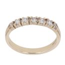 9ct Yellow Gold Cubic Zirconia Half Eternity Ring