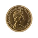 1982 Elizabeth II Decimal Portrait UK Half Sovereign Coin