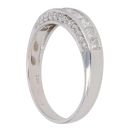18ct White Gold 1.00ct Princess and Brilliant Cut Diamond Half Eternity Ring