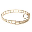 9ct Yellow Gold Squares Hinged Bangle