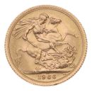 1966 Elizabeth II First Portrait UK Full Sovereign Coin