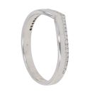 9ct White Gold 0.15ct Brilliant Cut Diamond Wishbone Ring