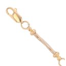 18ct Yellow and White Gold Twist Bar Bracelet 7.5"