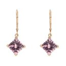 14ct Yellow Gold Amethyst Drop Earrings