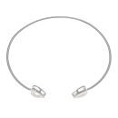 Silver Childrens Heart Torque Bangle